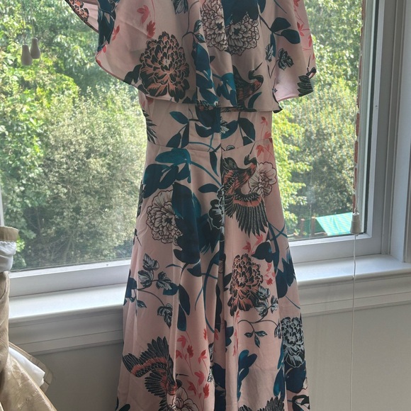 Eliza J, flutter high low faux wrap dress, size 8 - Picture 4 of 9